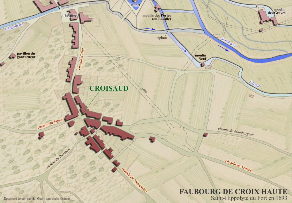 Croix-Haute en 1693 à St-Hippolyte du Fort