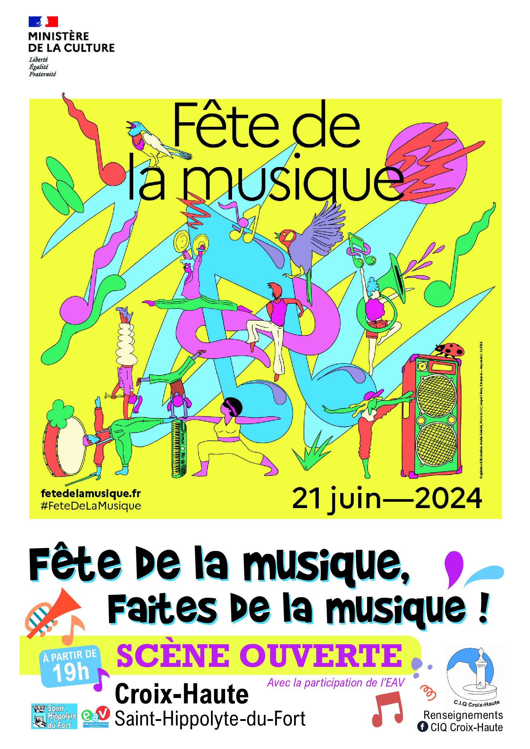 Affiche fête de la musique 2024