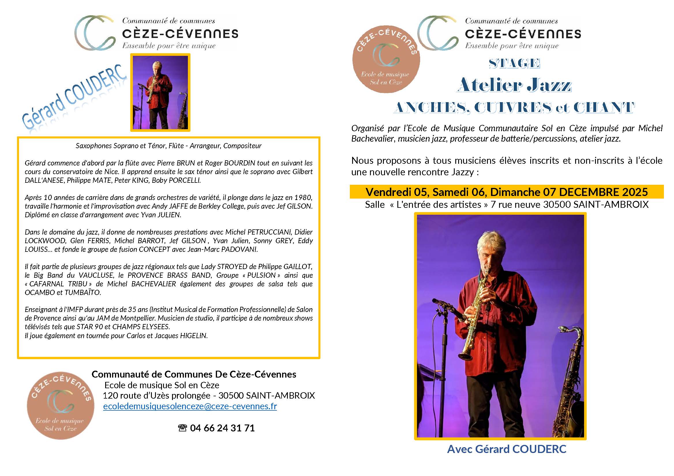 STAGE du 56 et 7 décembre 2025