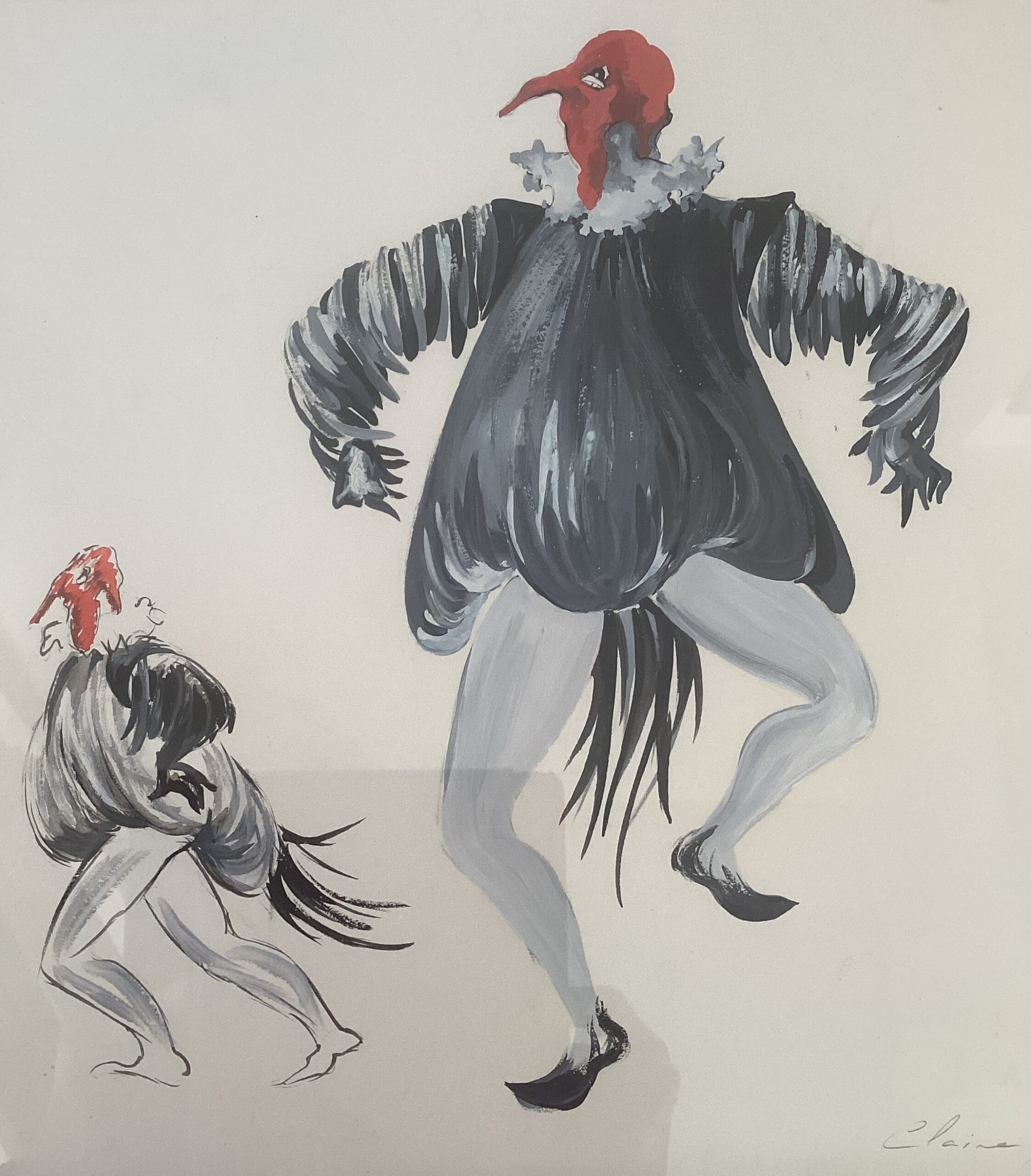 Dindon dessin original Claire Hénault